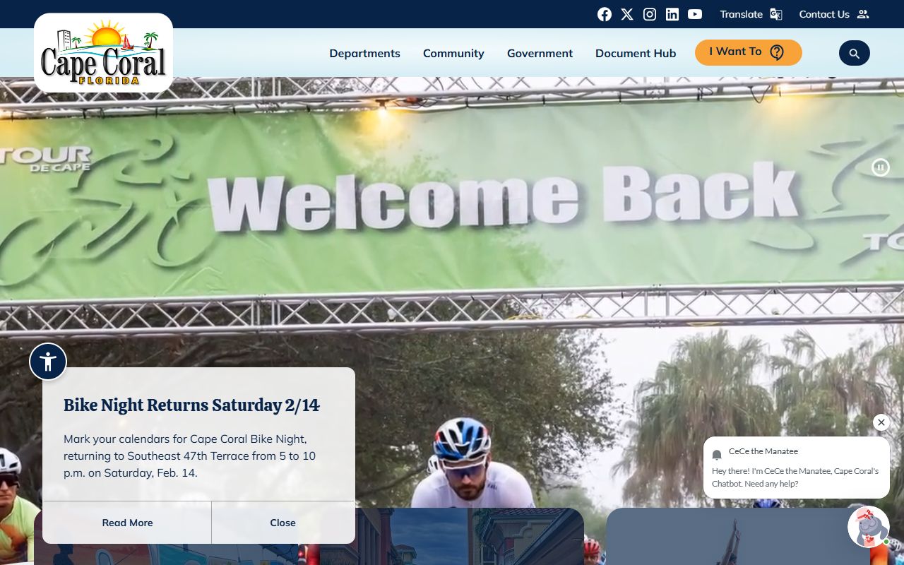 Cape Coral city government website for bankruptcy records resources