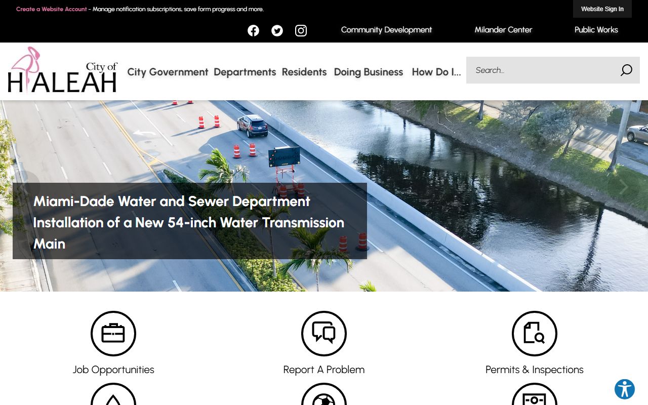 Hialeah city government website for bankruptcy records resources