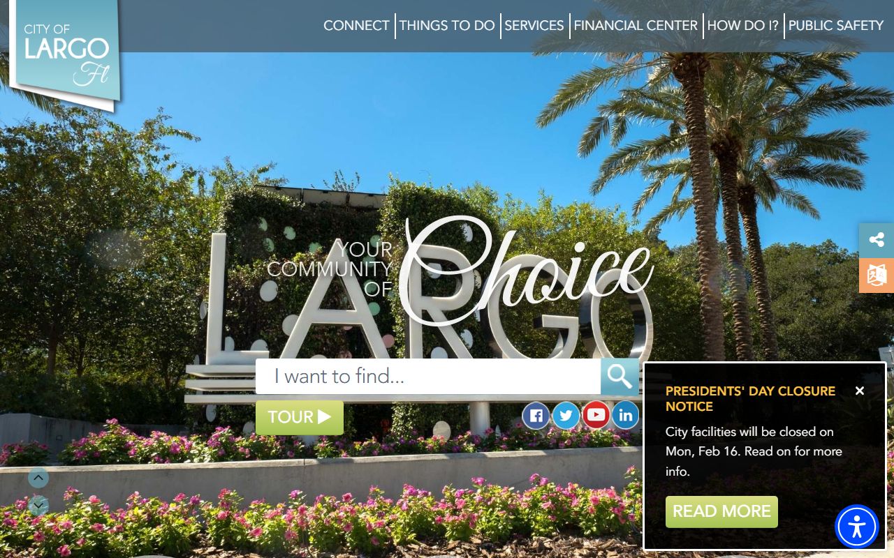 Largo city government website for bankruptcy records information