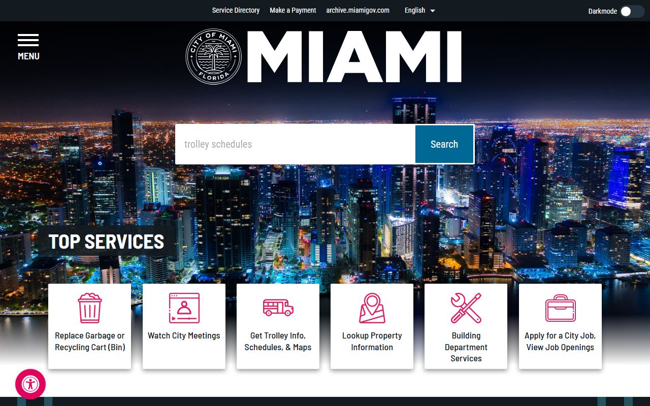 Miami city government website for bankruptcy records resources