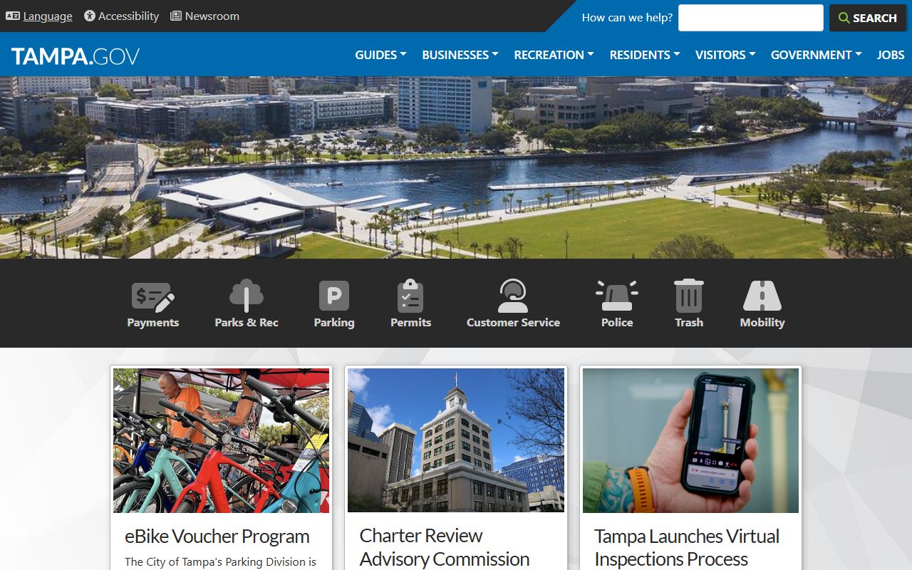 Tampa city government website for bankruptcy records resources