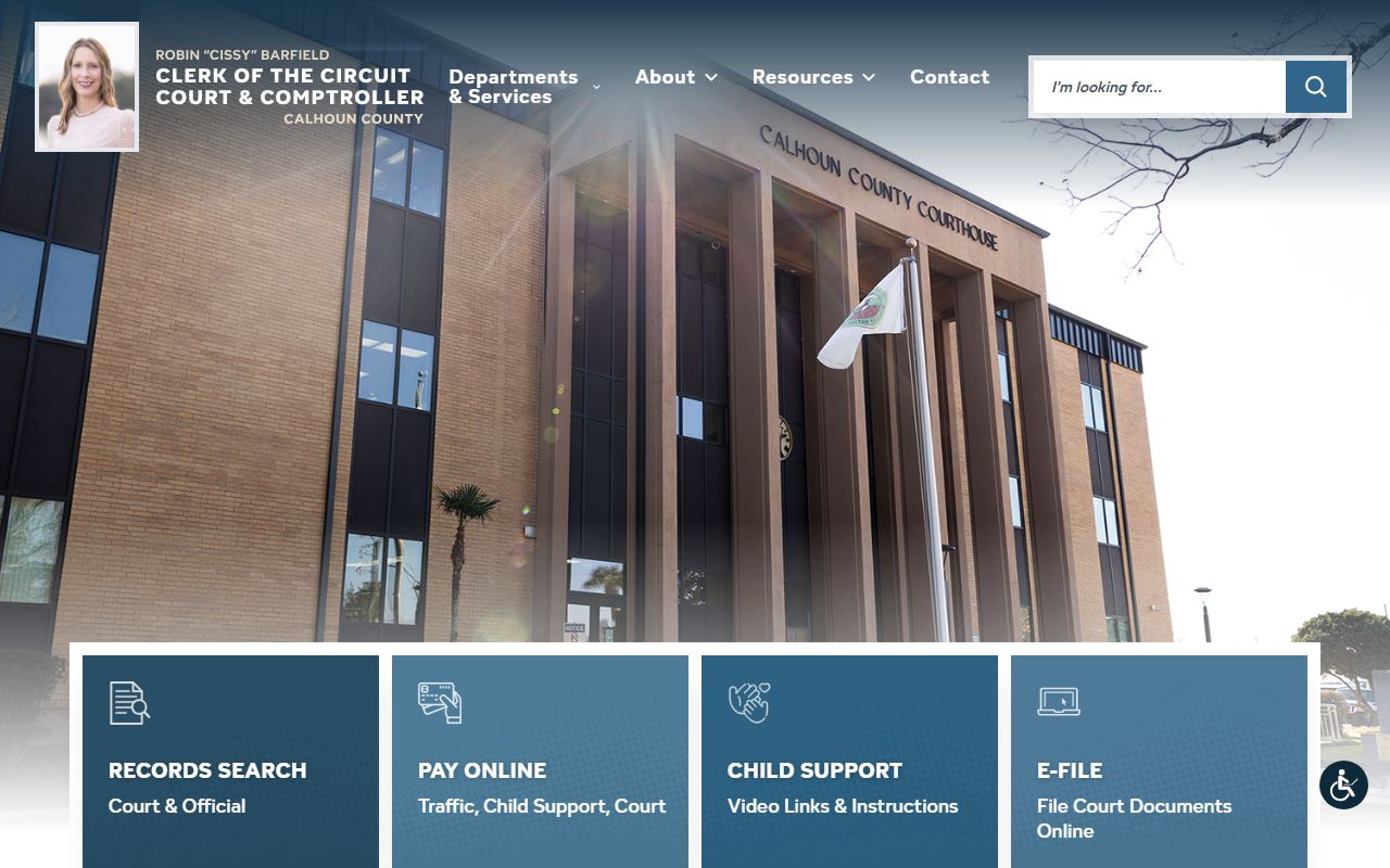 Calhoun County Clerk of Court website for bankruptcy records