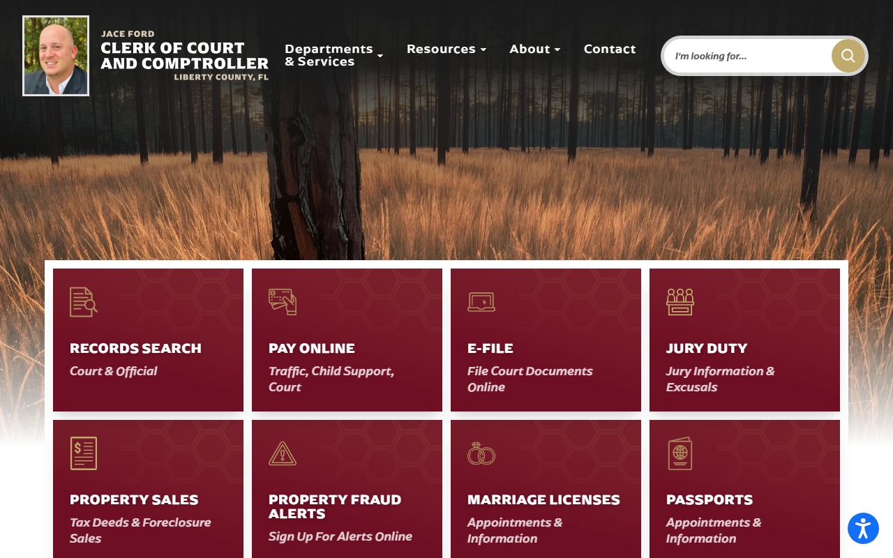 Liberty County Clerk of Court website for bankruptcy records